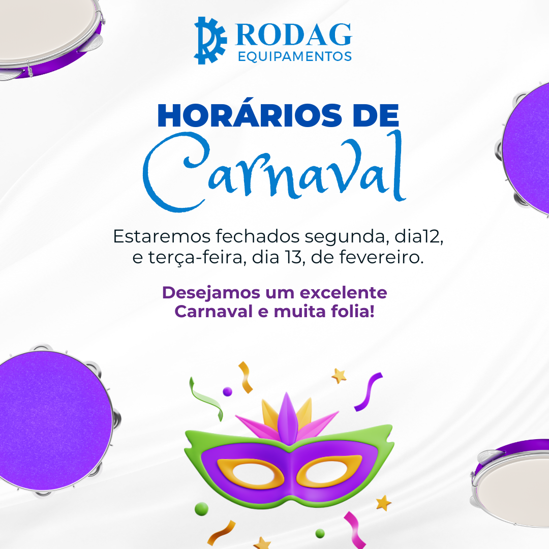 Horários de Carnaval!