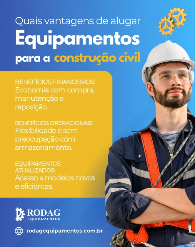 alugar equipamentos na construção civil