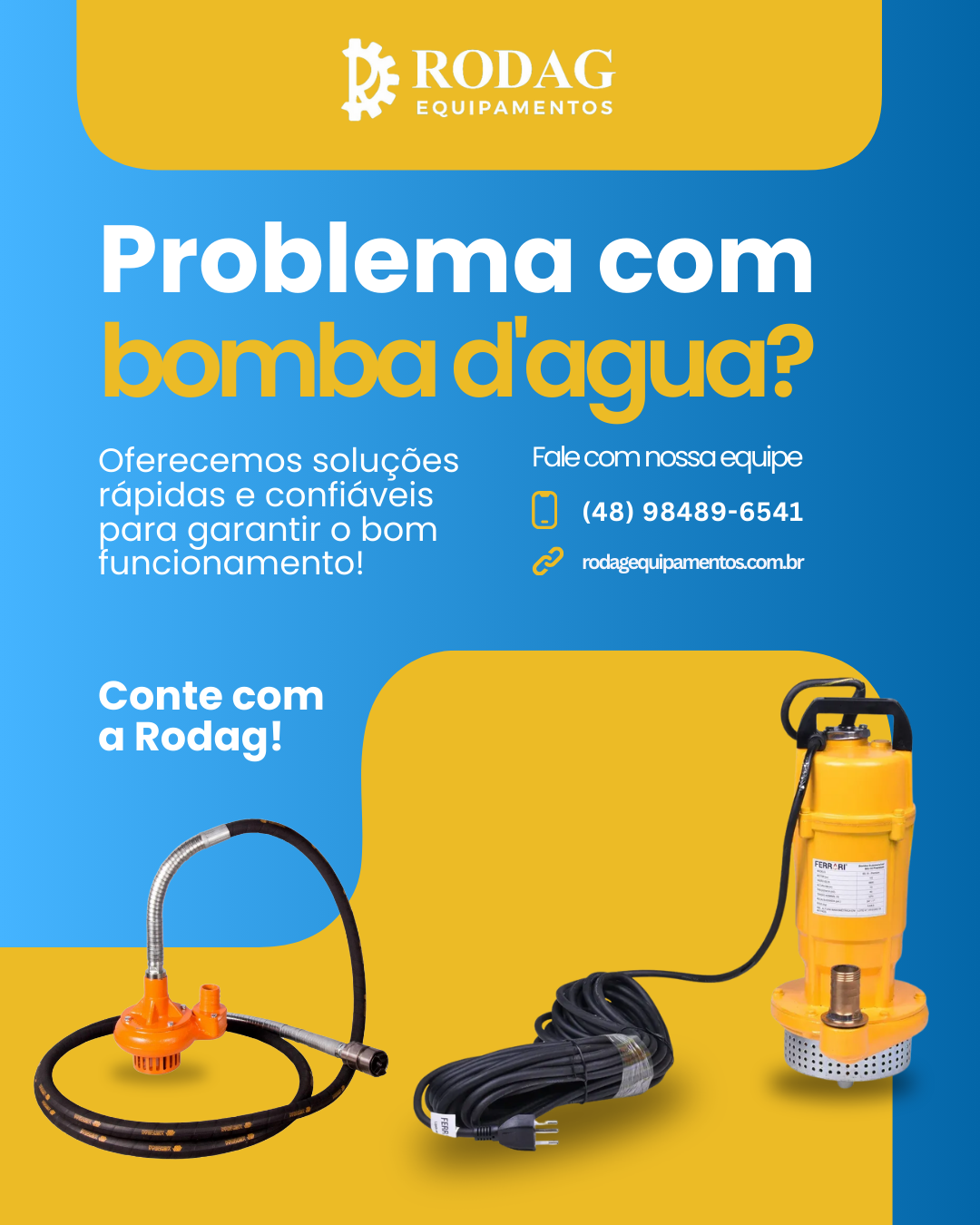 Sua bomba d'água deu problema?