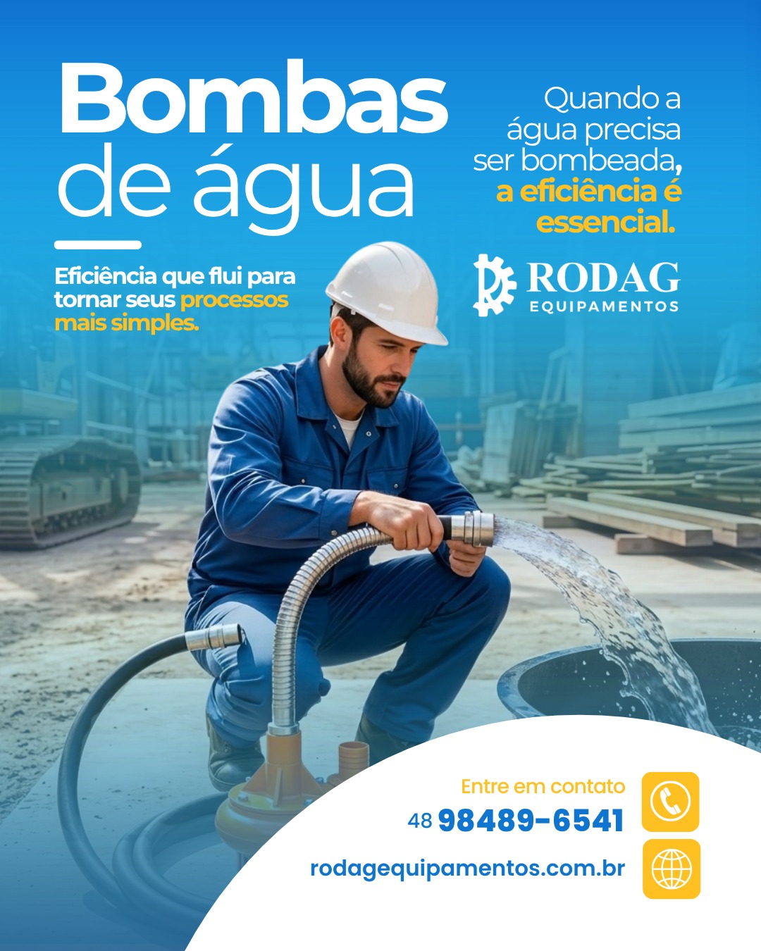 Quando a água precisa ser bombeada, eficiência faz toda a diferença!